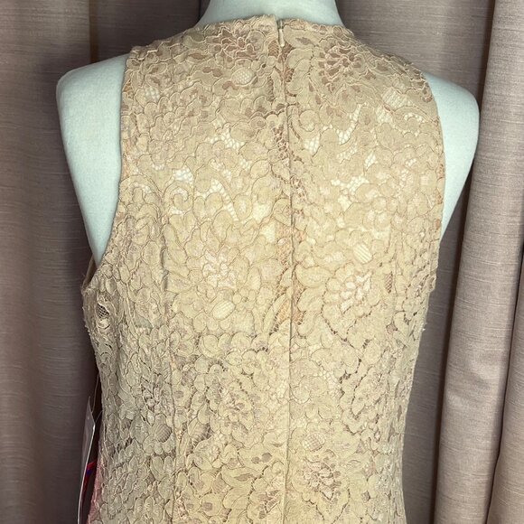 J S Collections 12 Formal Beige Lace Feminine Maxi Resort Wedding Event $248 - Picture 14 of 16